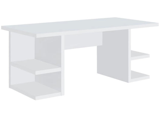 Alice Writing Desk White with Open Shelves 801455