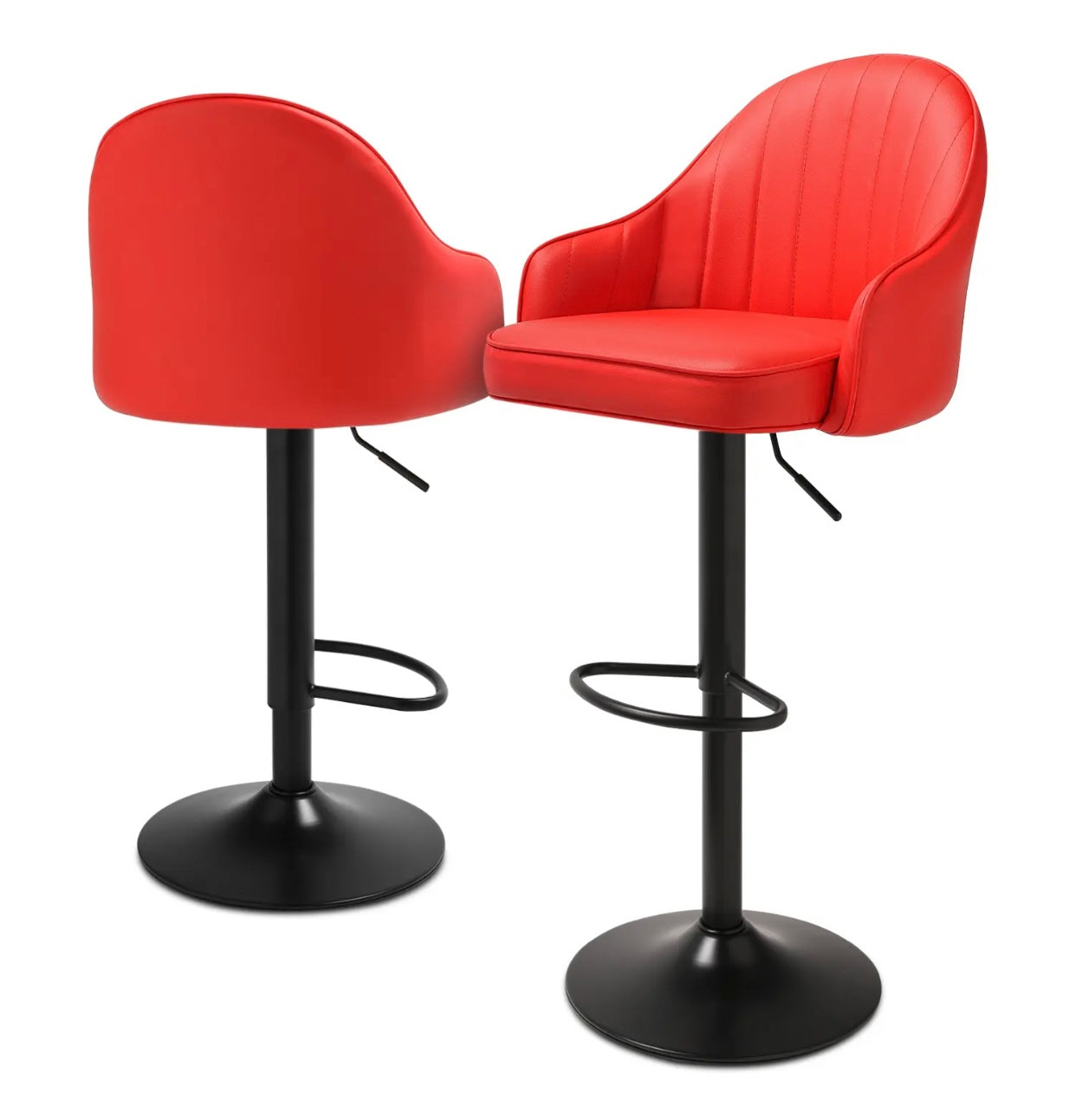 2 Red Bar Stools