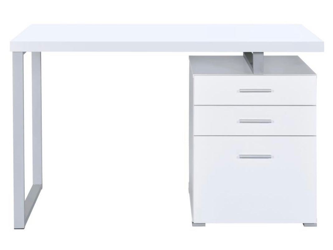 Brennan 3-drawer Office Desk White 800325