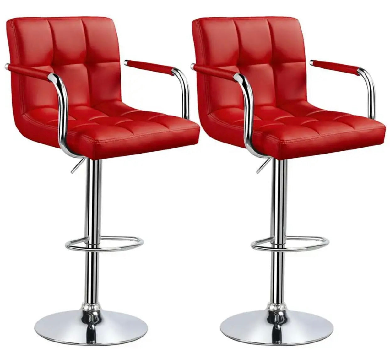 2 Red Bar Stools