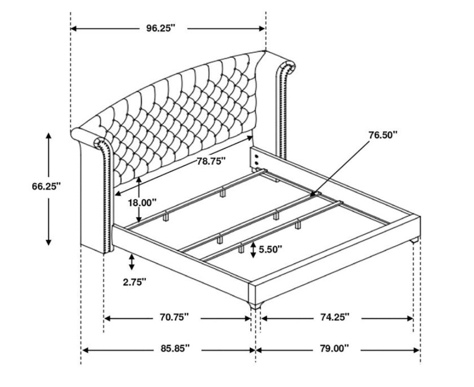 Melody Upholstered King Bed 223371KE