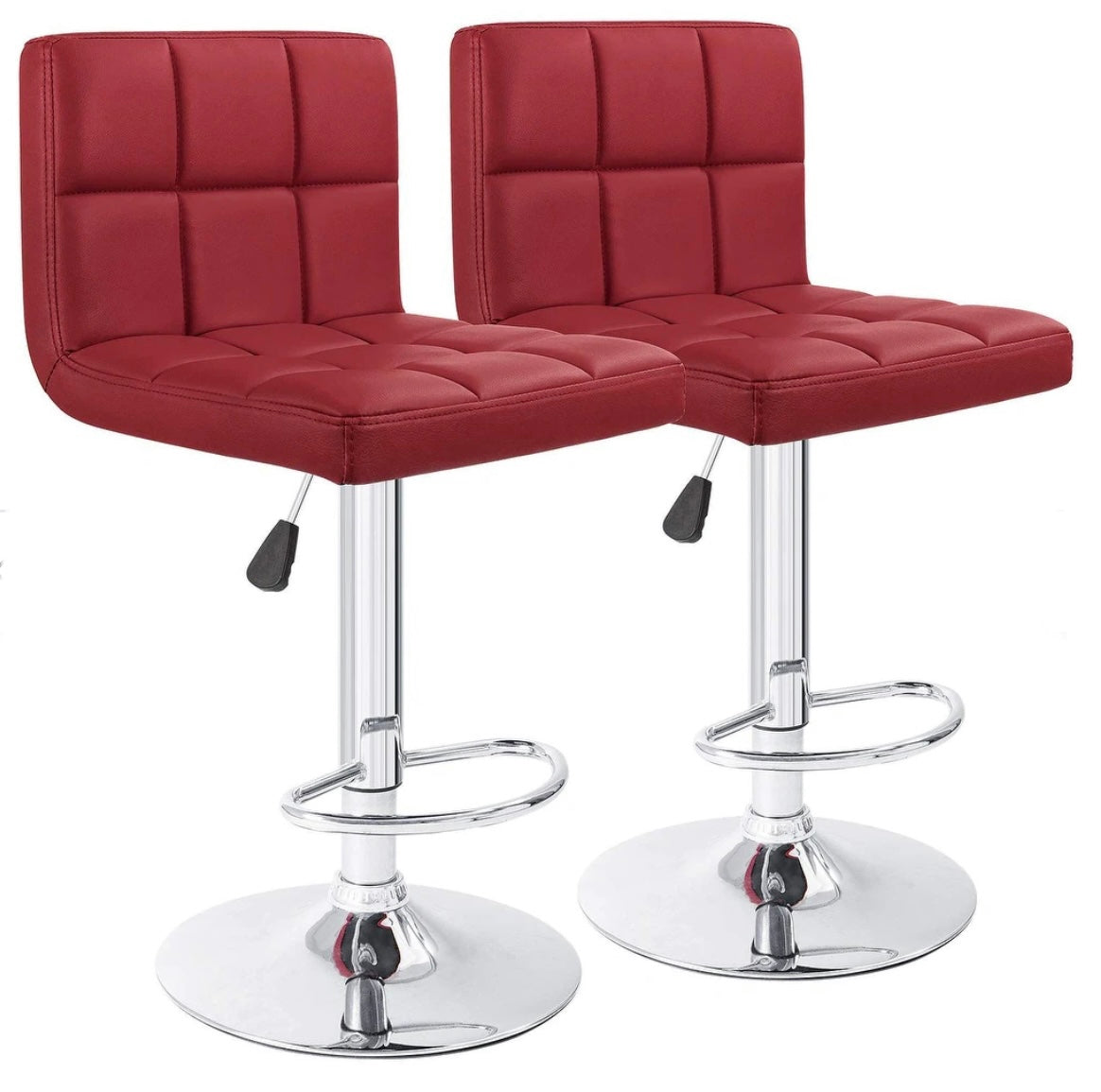 2 Crimson Bar Stools