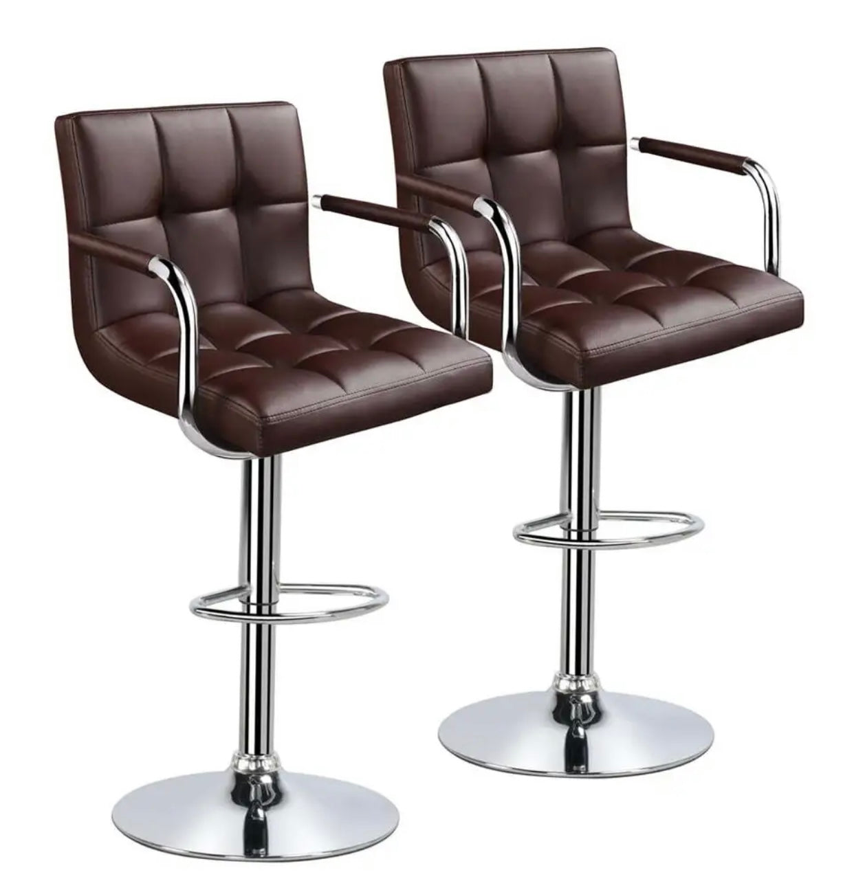 2 Brown Bar Stools