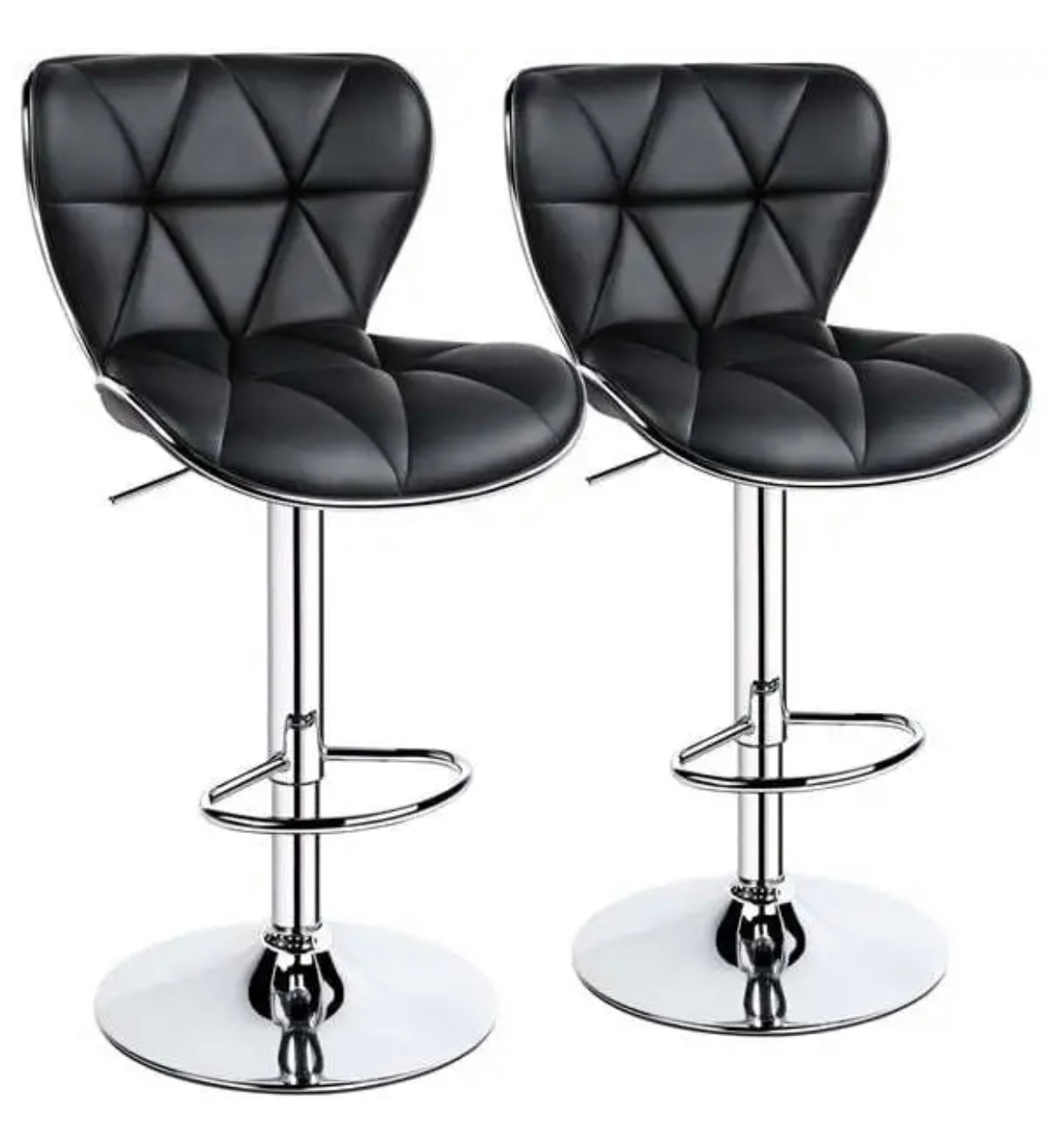 2 Black Bar Stools