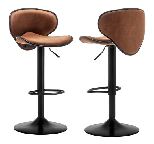 2 Brown Bar Stools