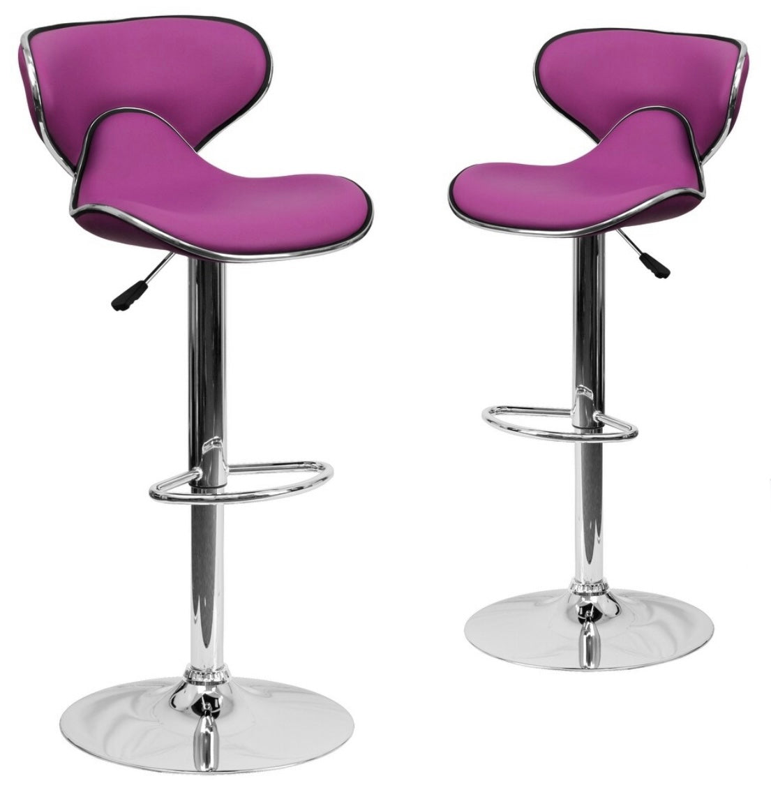 2 Purple Bar Stools