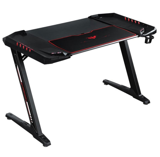 Ardsley Z-framed Gaming Desk with LED Lighting  Black 802437