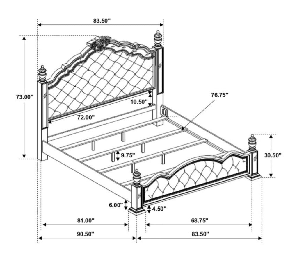 Heidi Upholstered King Bed 222731KE