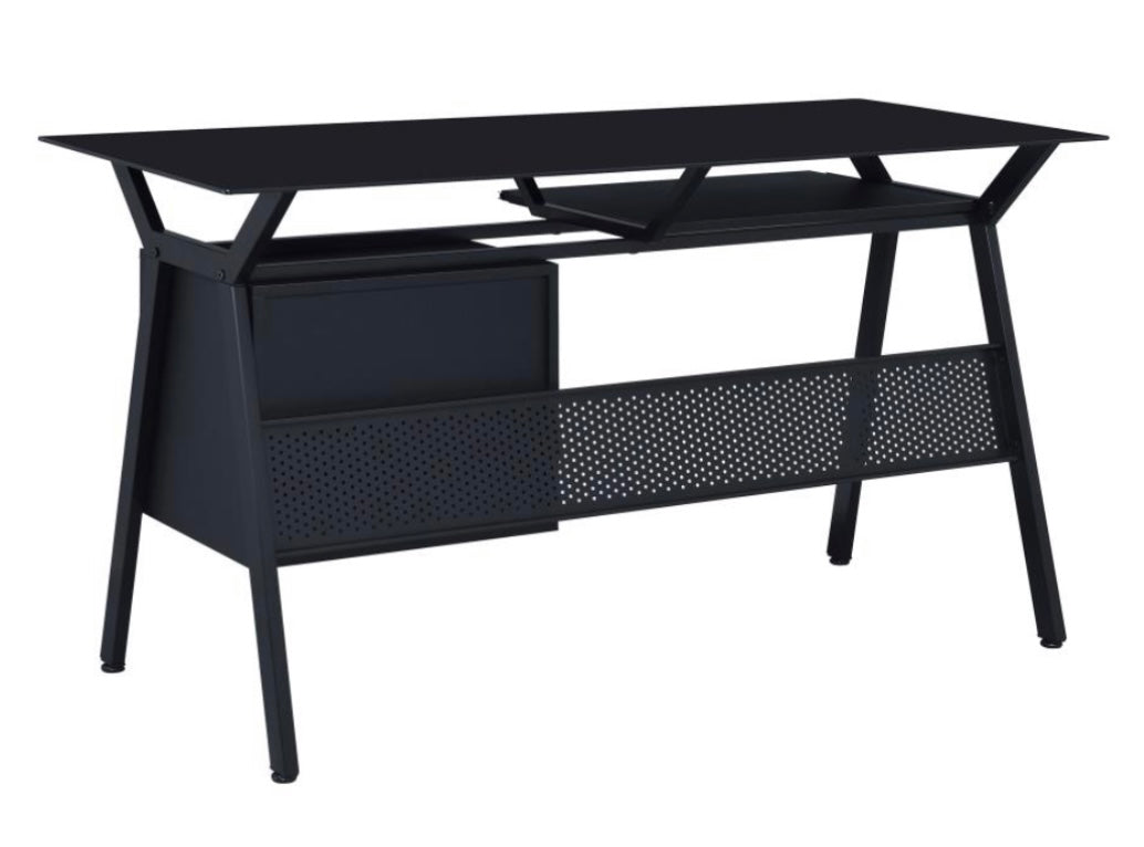 Weaving 2-drawer Computer Desk Black 800436