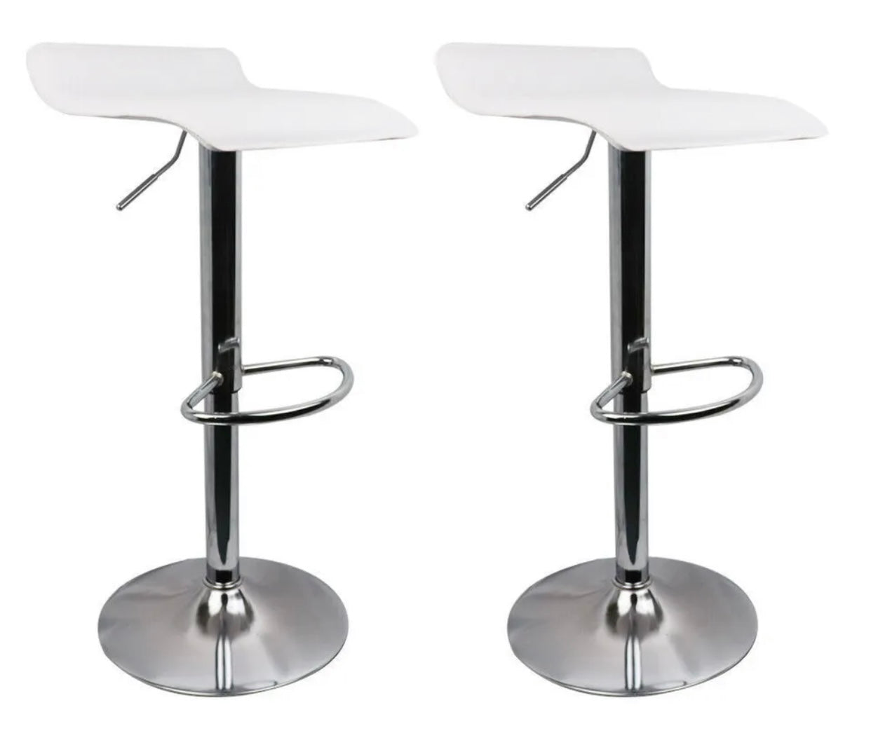 2 White Bar Stools