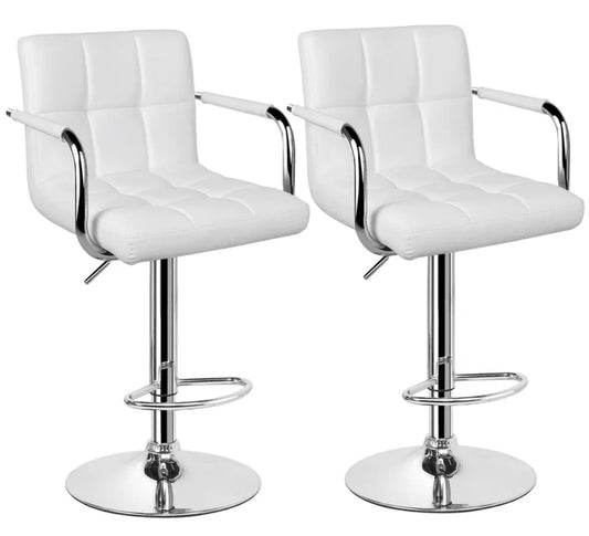 2 White Bar Stools