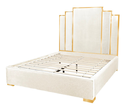 King Suede Low Profile Bed SH096K-W/G