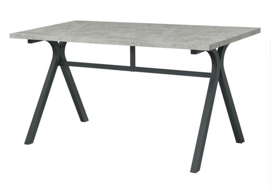 Tatum Rectangular Writing Desk Cement and Gunmetal  805891