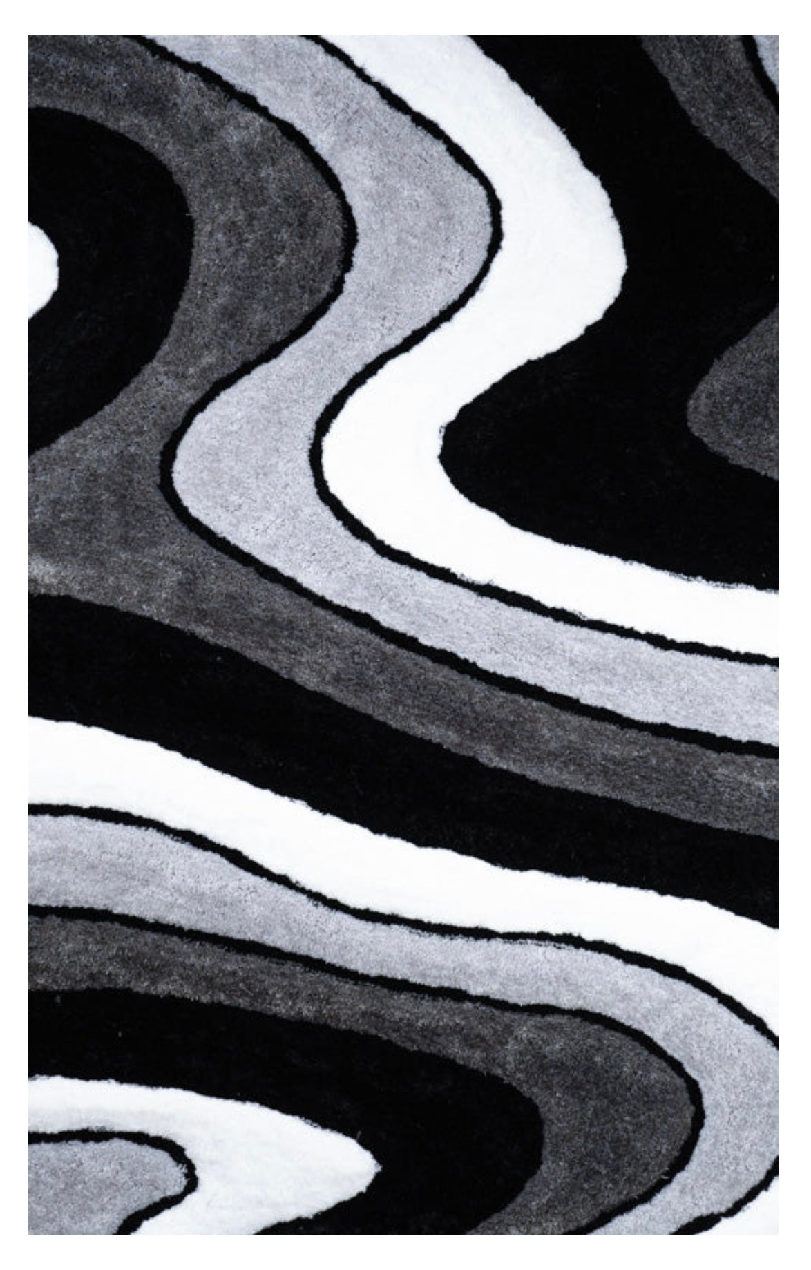 Black Winding Area Rug SH20614BLACK