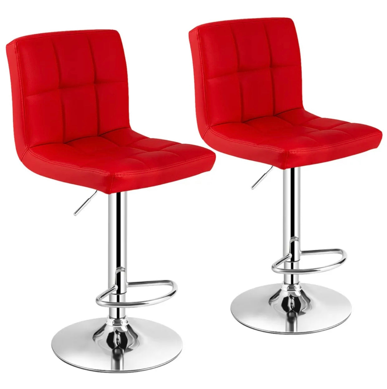 2 Red Bar Stools