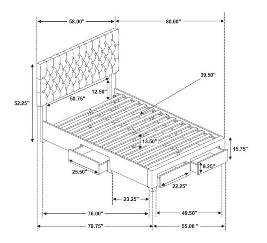 Soledad Upholstered Full Bed 305877F