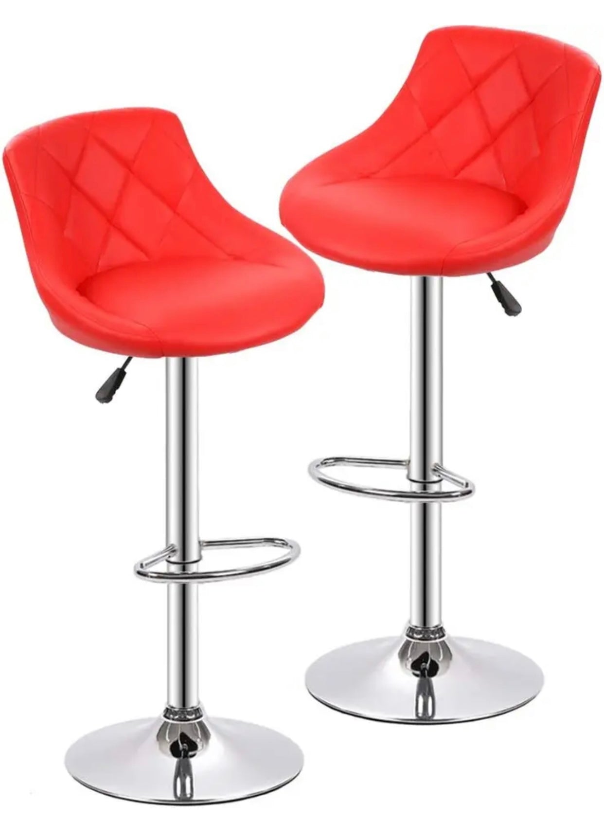 2 Red Bar Stools