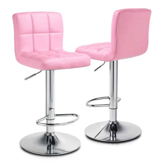 2 Pink Bar Stools