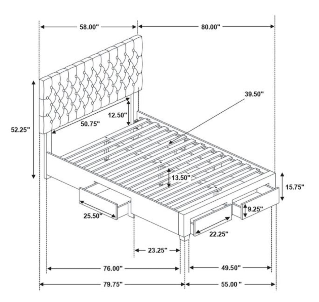 Soledad Upholstered Full Bed 305878F