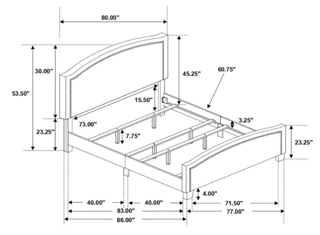 Hamden Upholstered King Bed 306013KE