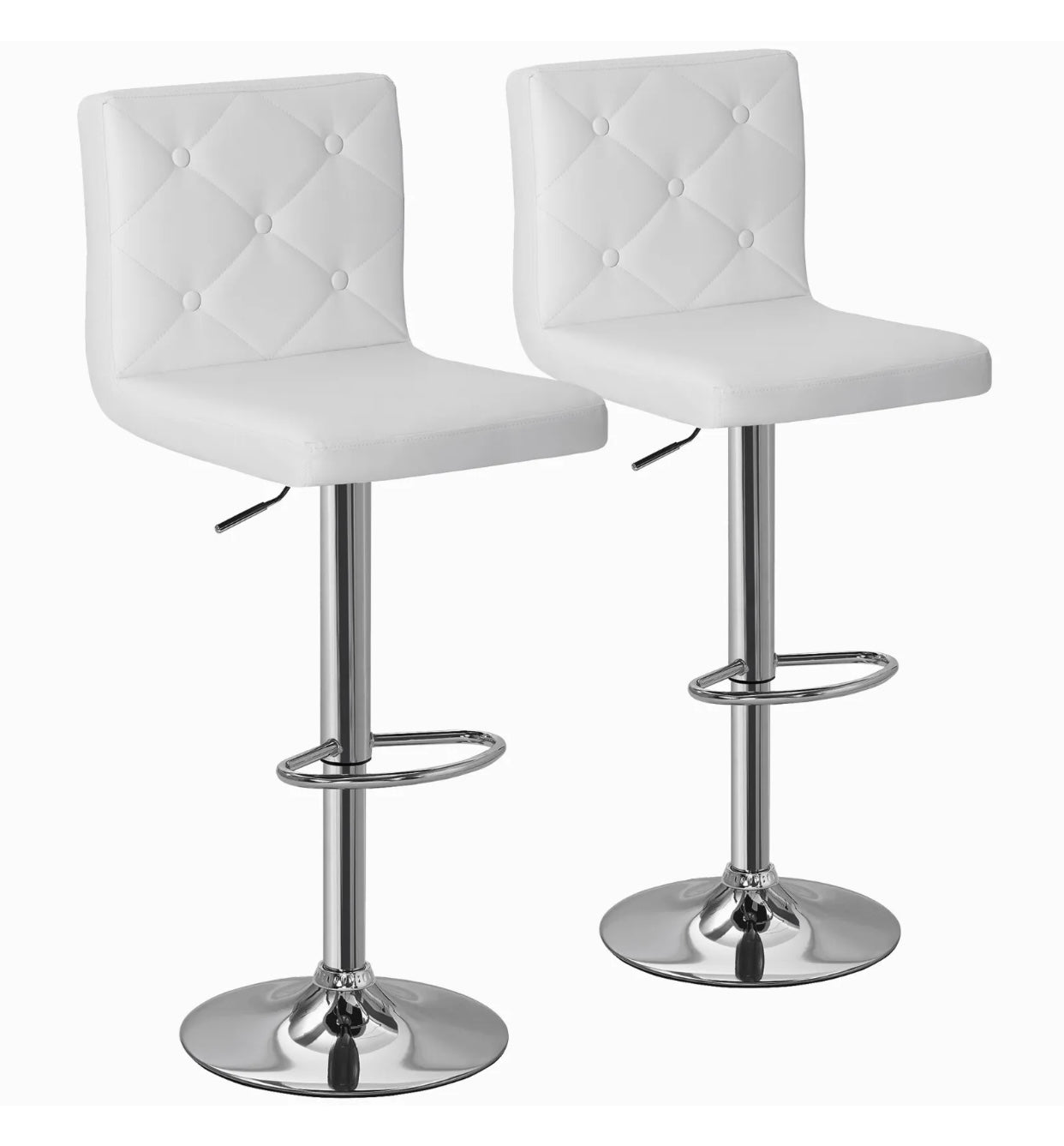 2 White Bar Stools