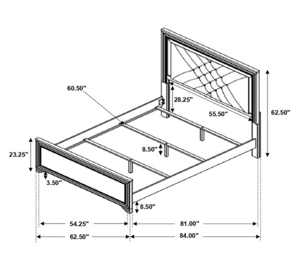 Penelope LED Queen Bed 223571Q