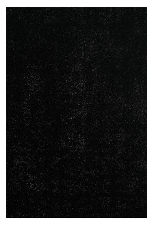 Black Spaghetti Shag Area Rug SHAR6571BLACK