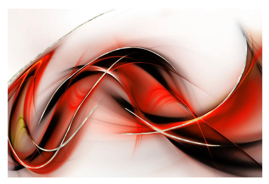 Red & Black Abstract Glass Art SHA0844-1