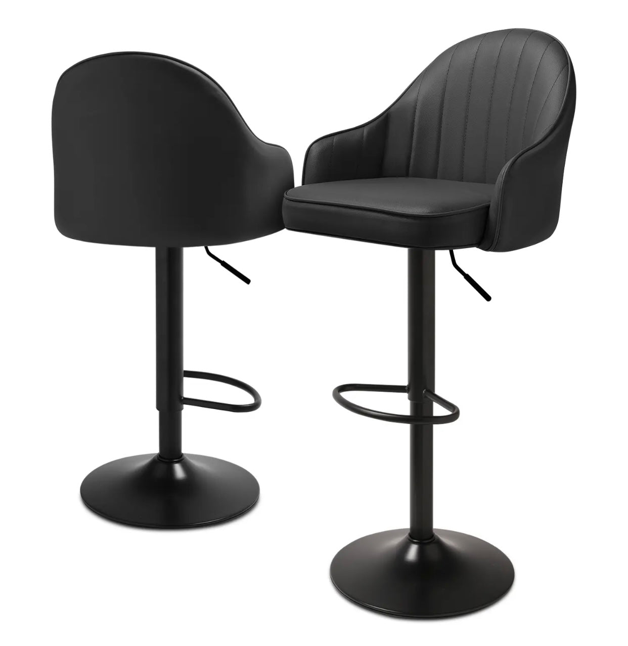 2 Black Bar Stools