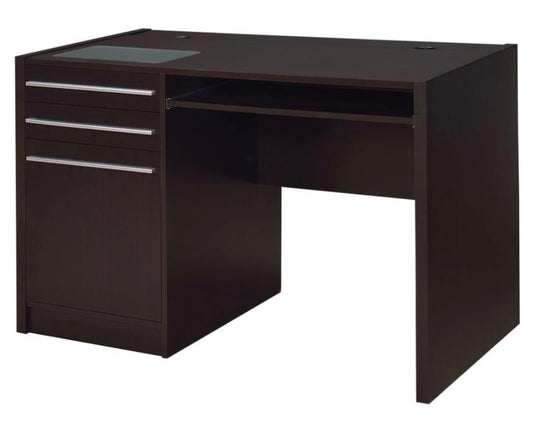 Halston Rectangular Connect-it Office Desk Cappuccino 800702