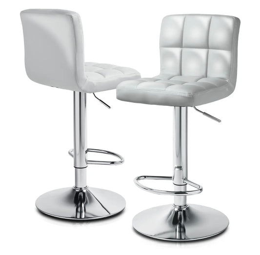 2 Silver Bar Stools