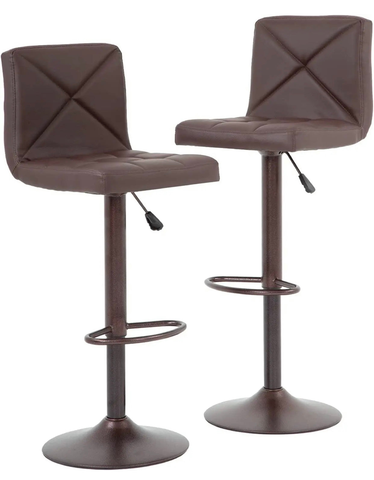 2 Brown Bar Stools