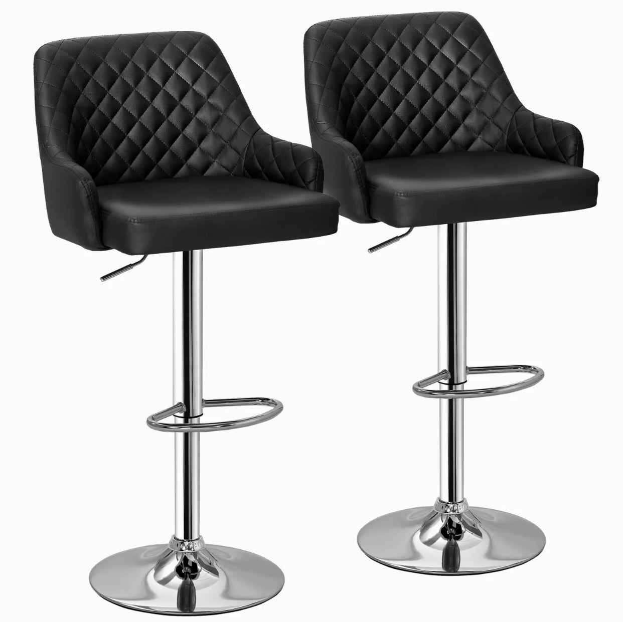 2 Black Bar Stools