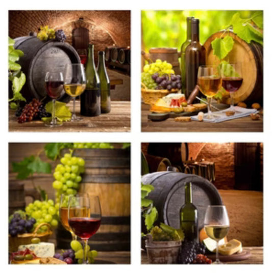 4pc Wine Glass Wall Art SHS1325