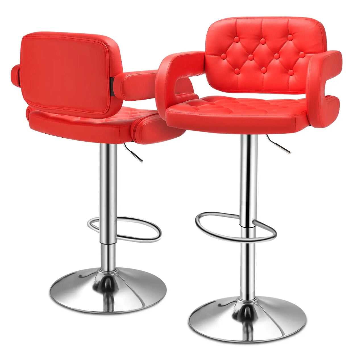 2 Red Bar Stools