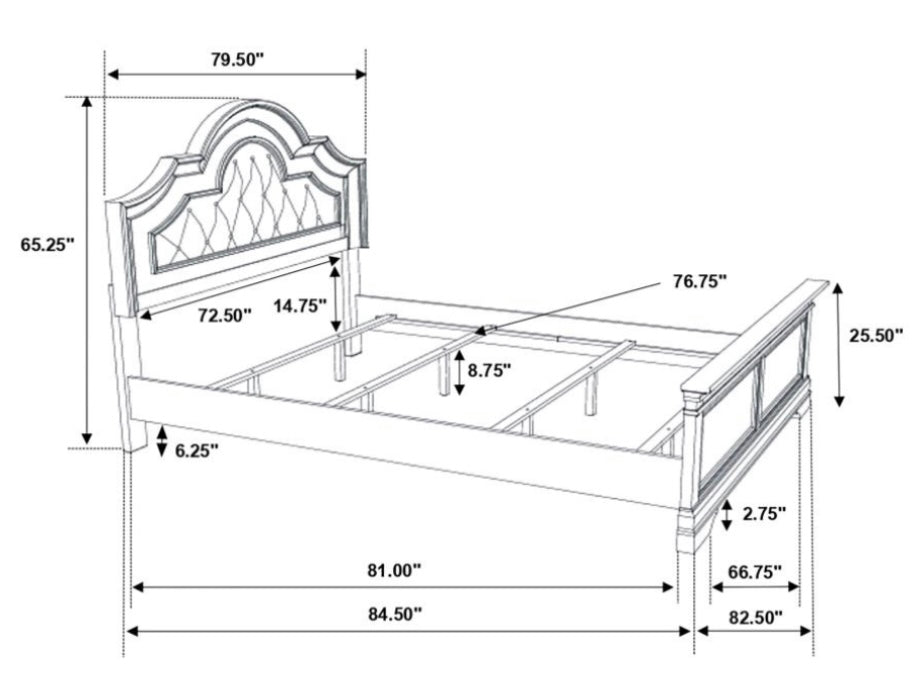 Manchester Upholstered King Bed 222891KE