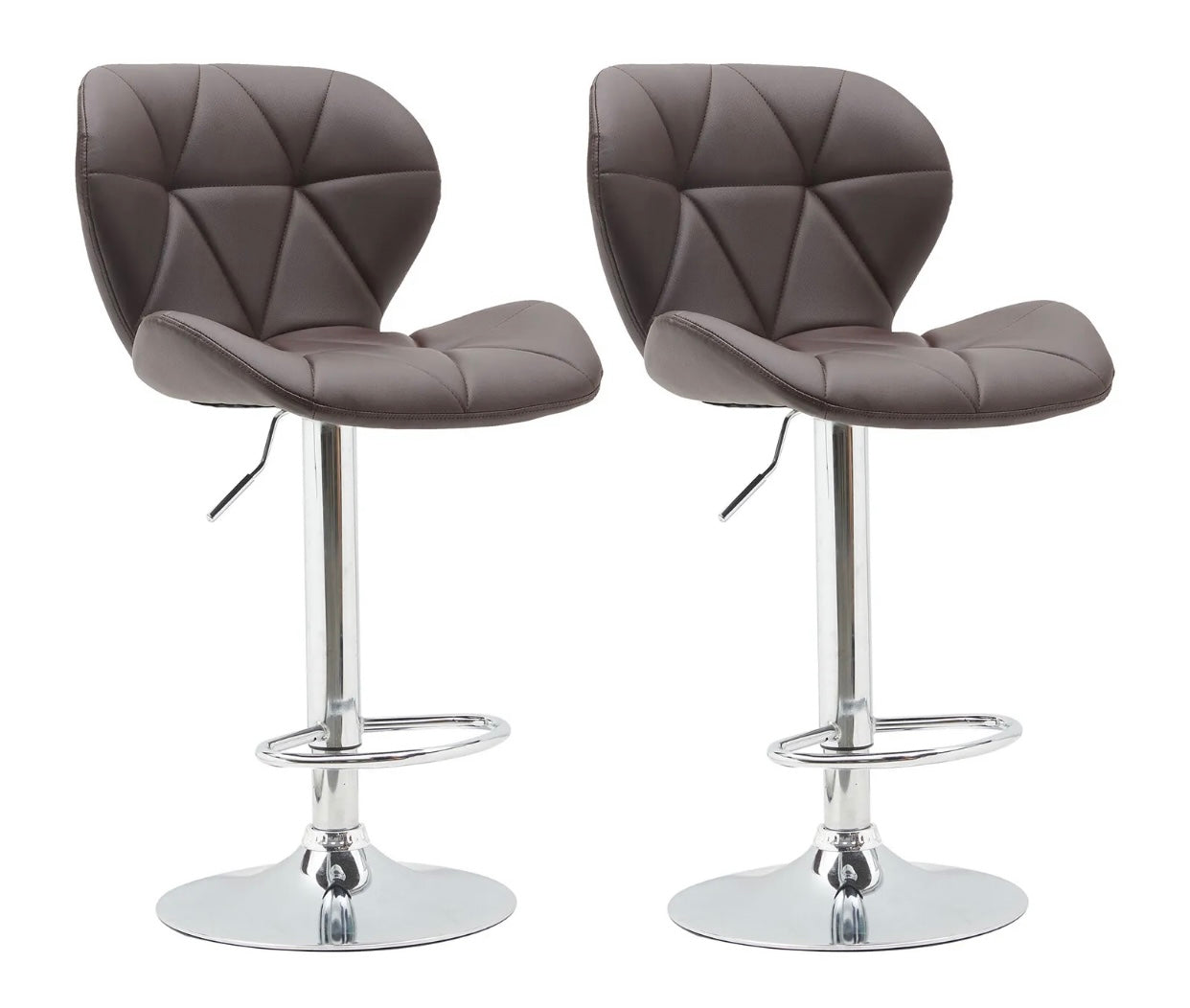 2 Brown Bar Stools