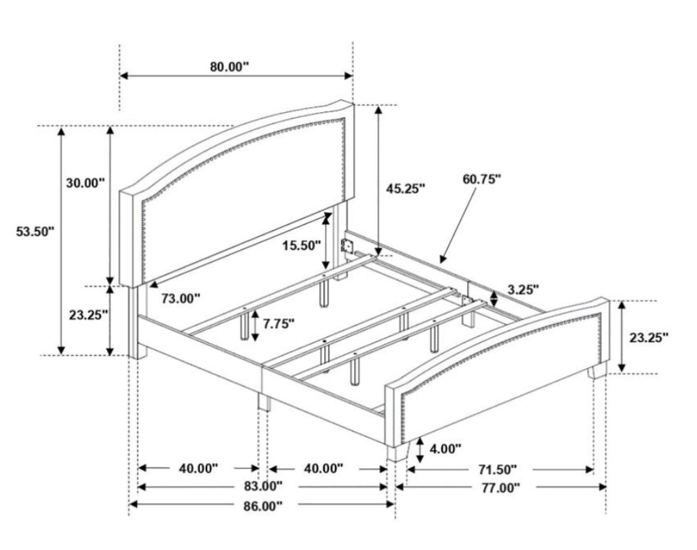 Hamden Upholstered King Bed 306011KE