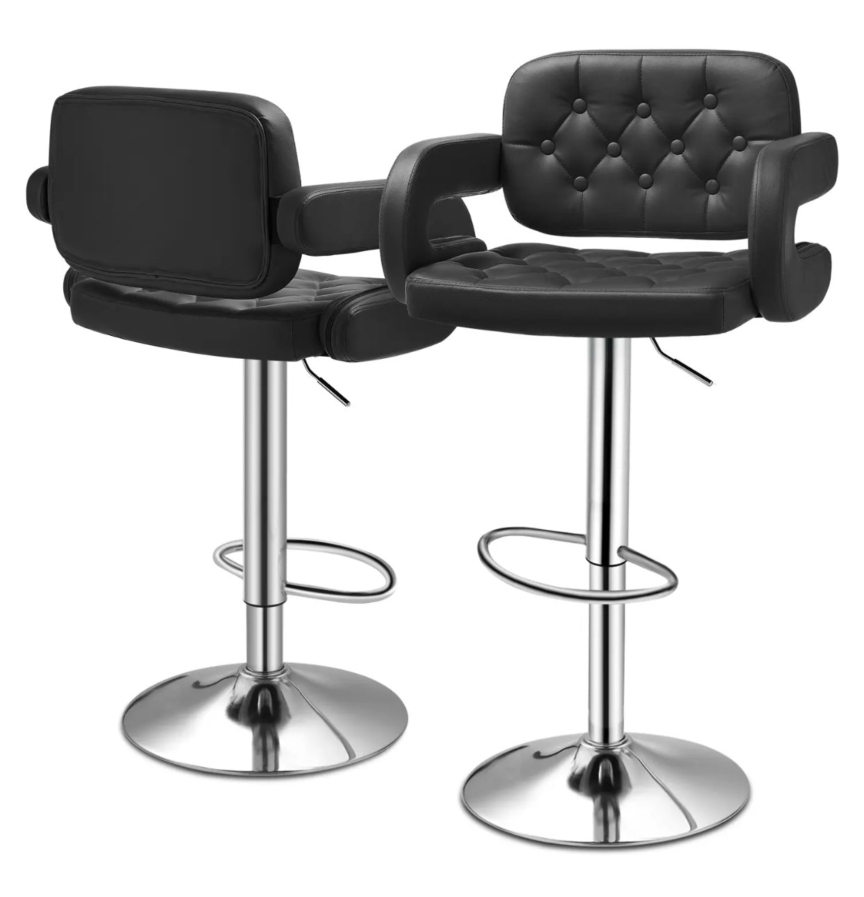 2 Black Bar Stools