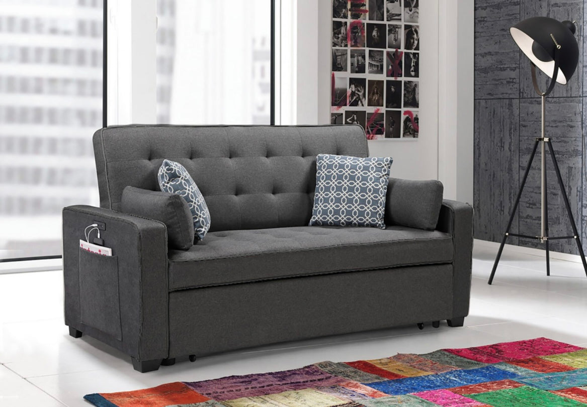 Cody Modern Gray Fabric Sleeper Sofa 83014