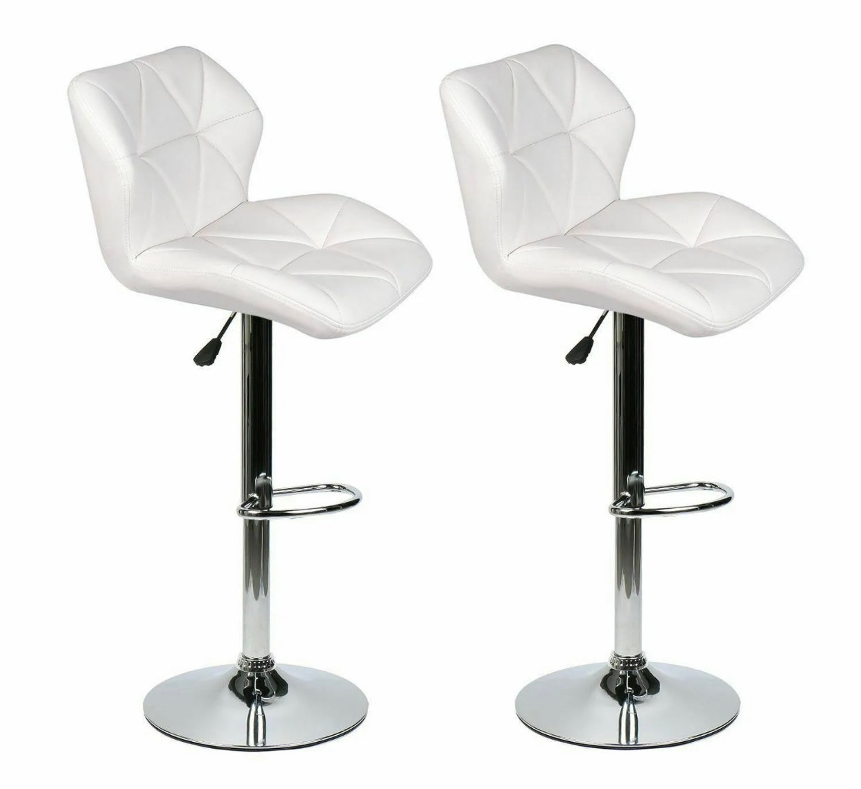 2 White Bar Stools