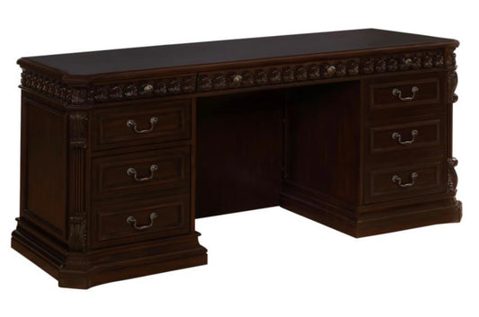 Tucker 6-drawers Credenza Desk Rich Brown 800801B