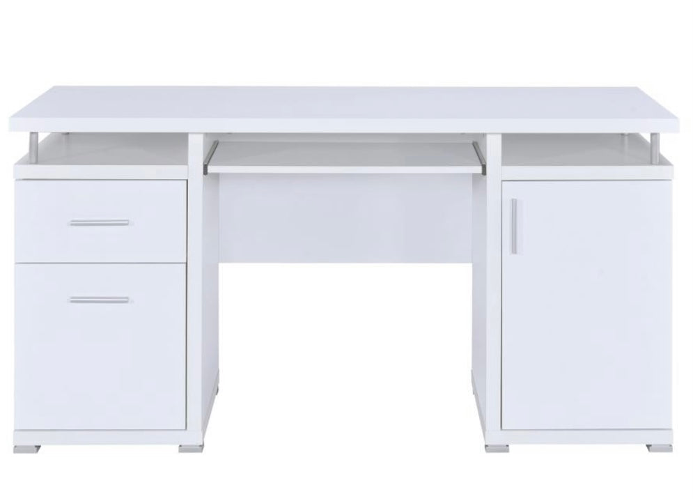 Tracy 2-drawer Computer Desk White 800108