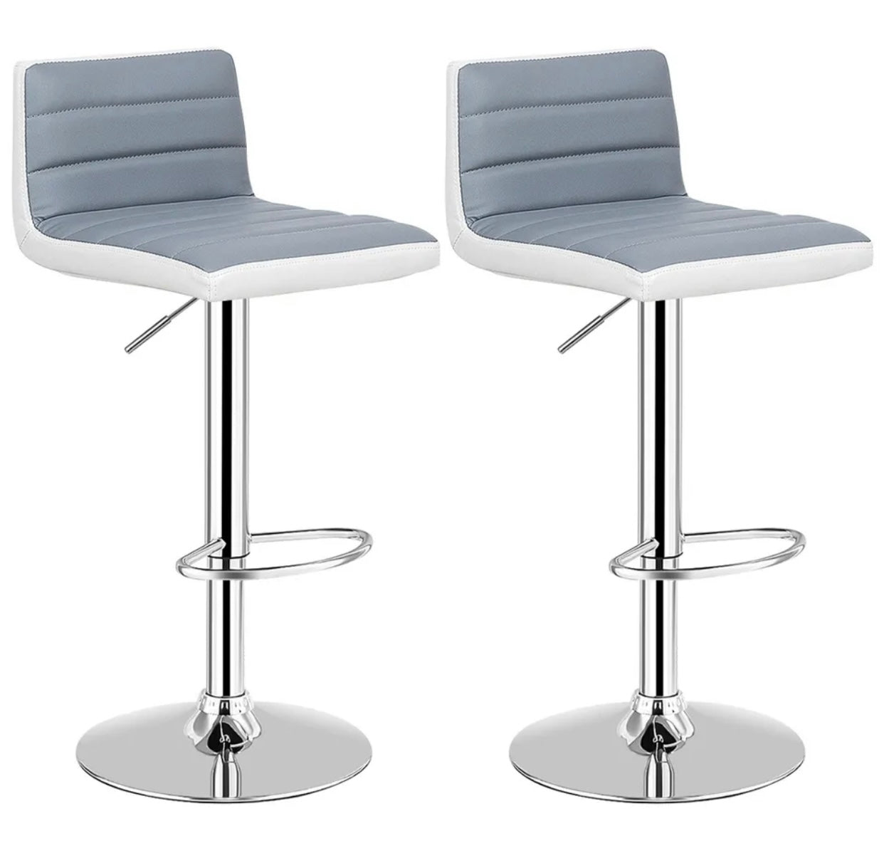 2 Gray/White Bar Stools