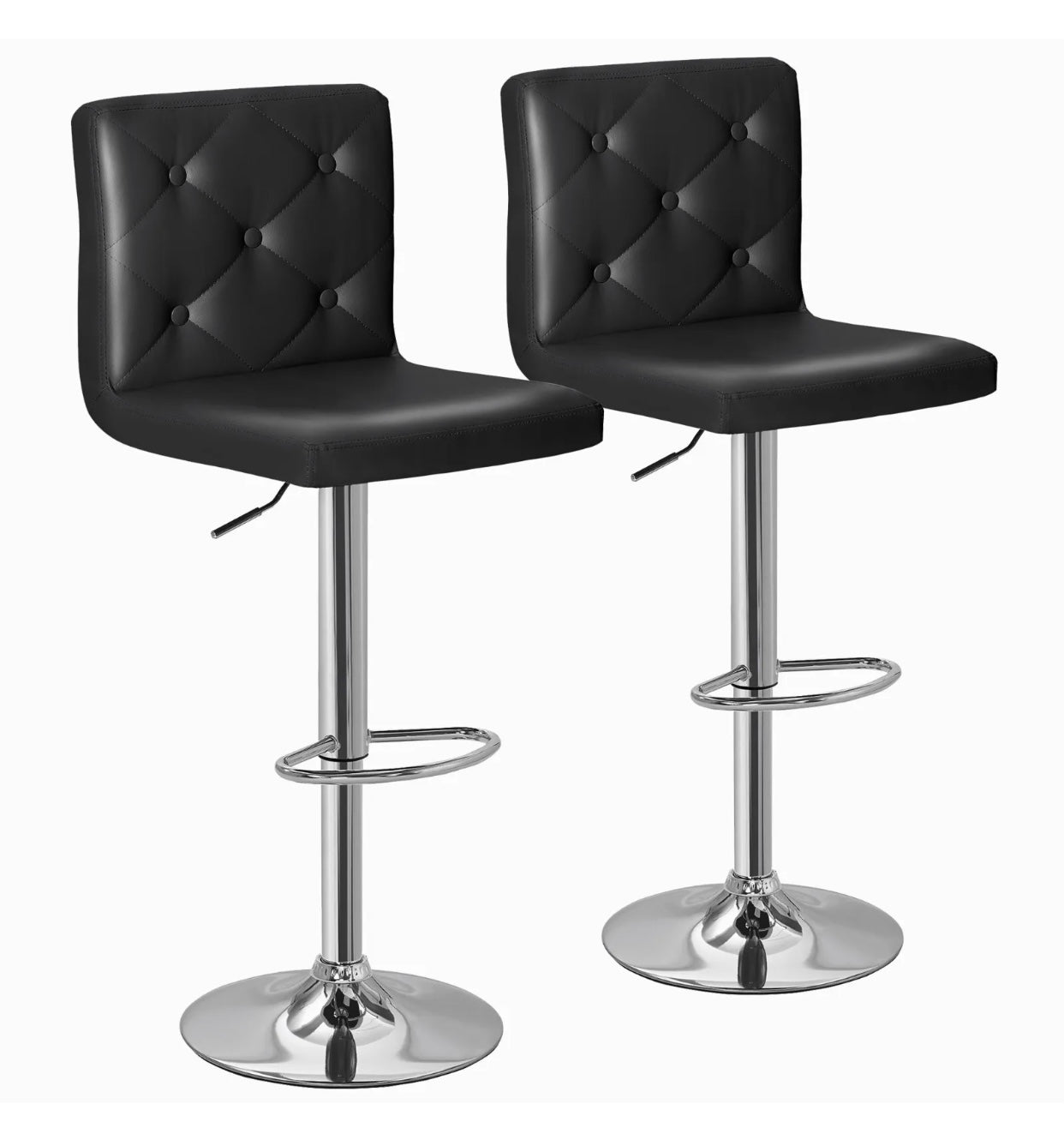 2 Black Bar Stools