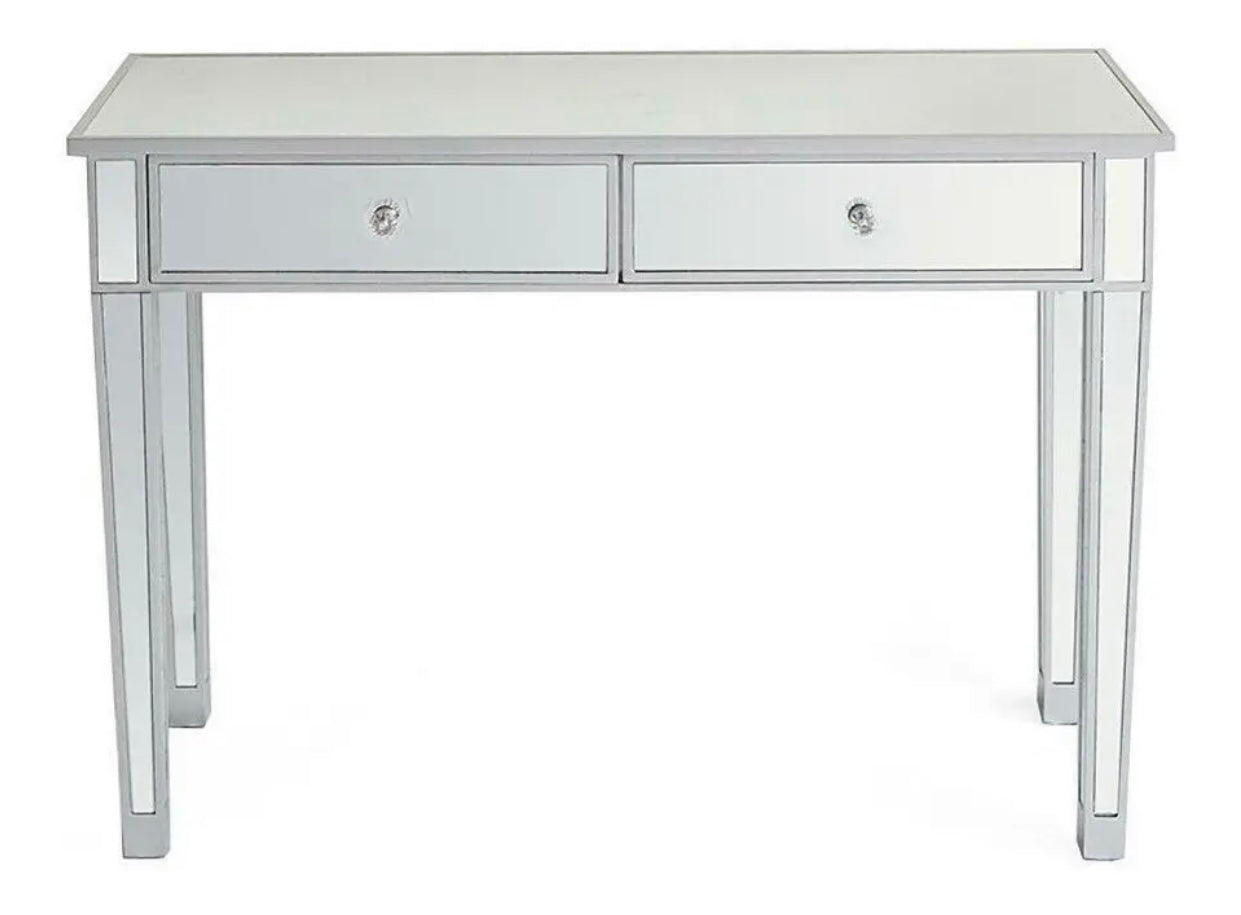 Silver Mirrored Glass Console Table SMGCT1