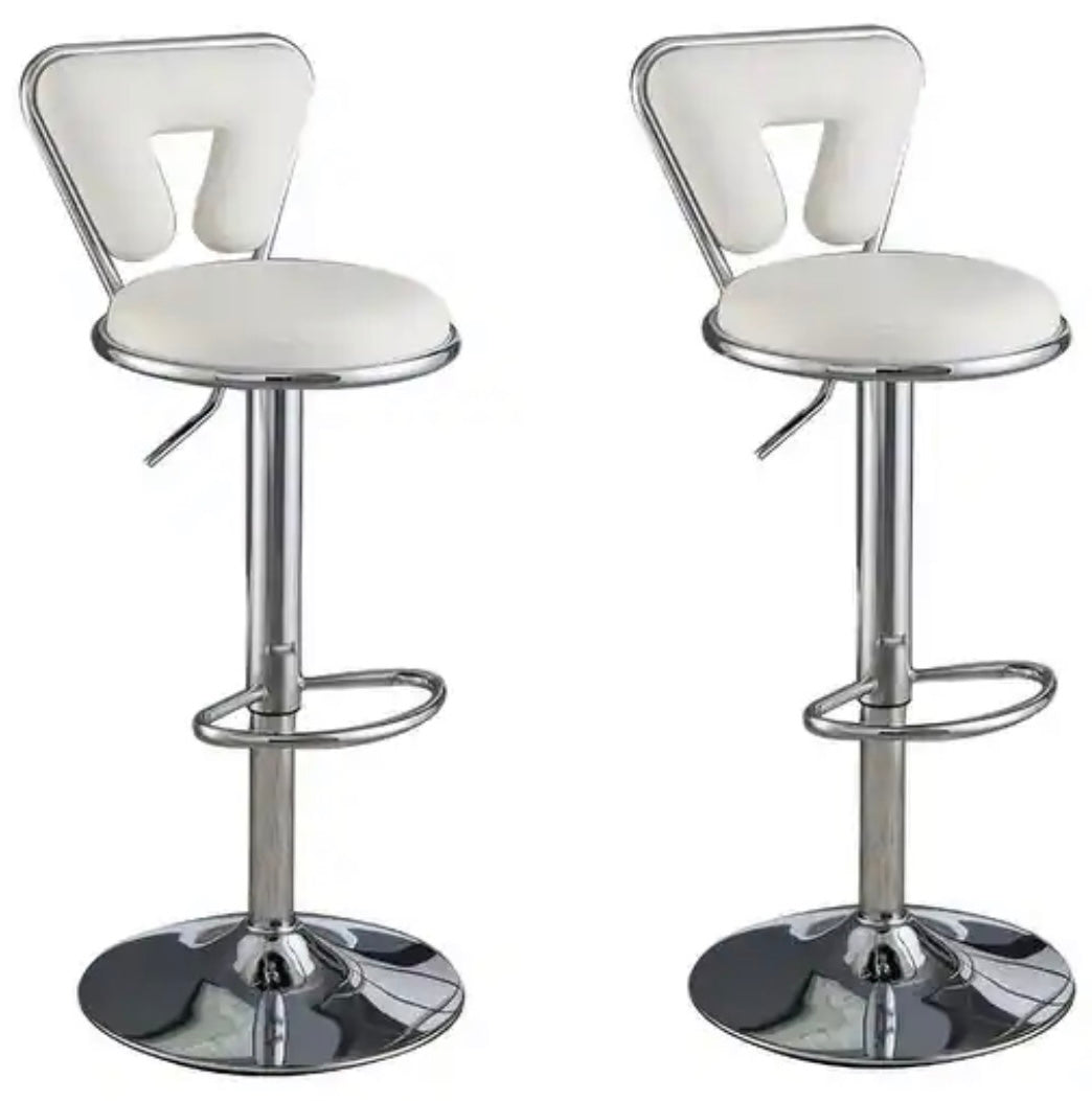 2 White Bar Stools