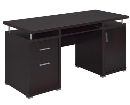 Tracy 2-drawer Computer Desk Cappuccino 800107