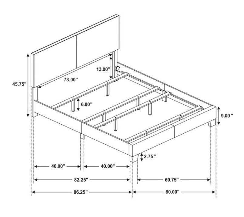 Dorian Upholstered King Bed 300763KE