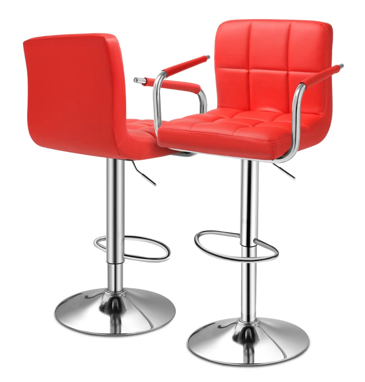 2 Red Bar Stools